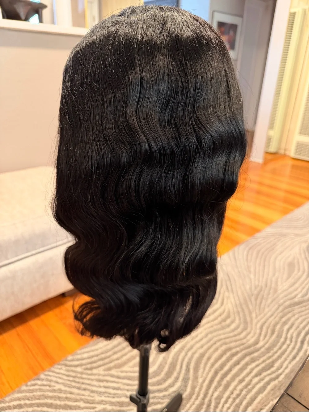 20” Natural Black Body Wave 13x6 HD Lace Front Human Hair Wig 200% Density #071